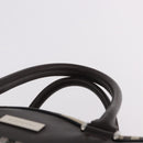 BURBERRY Nova Check Boston Bag Canvas 2way Beige Silver Auth 179541A-8