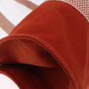 HERMES Cannes MM Hand Bag cotton Orange Silver Auth 179542A-12