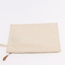 HERMES Cannes MM Hand Bag cotton Orange Silver Auth 179542A-19