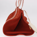 HERMES Cannes MM Hand Bag cotton Orange Silver Auth 179542A-5
