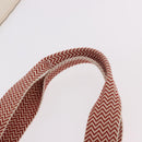 HERMES Cannes MM Hand Bag cotton Orange Silver Auth 179542A-8