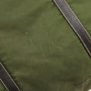 PRADA Hand Bag Nylon Khaki Silver Auth 179546-10