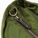 PRADA Hand Bag Nylon Khaki Silver Auth 179546-19