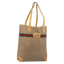 GUCCI Micro GG Supreme Web Sherry Line Bag PVC Beige 002 904 0131 Auth 179549-1