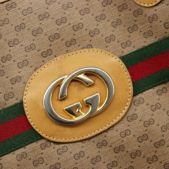 GUCCI Micro GG Supreme Web Sherry Line Bag PVC Beige 002 904 0131 Auth 179549