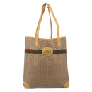 GUCCI Micro GG Supreme Web Sherry Line Bag PVC Beige 002 904 0131 Auth 179549-13