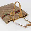 GUCCI Micro GG Supreme Web Sherry Line Bag PVC Beige 002 904 0131 Auth 179549-6