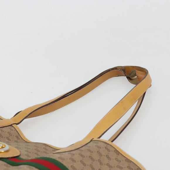 GUCCI Micro GG Supreme Web Sherry Line Bag PVC Beige 002 904 0131 Auth 179549