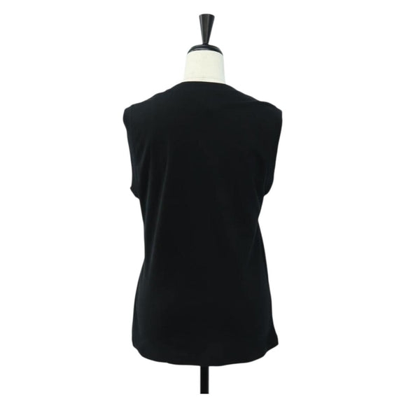 Christian Dior Tank Top Cotton Black Auth 179551M