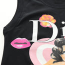 Christian Dior Tank Top Cotton Black Auth 179551M-5