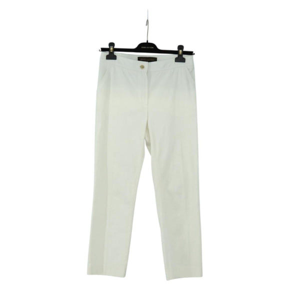 LOUIS VUITTON Pants Cotton White LV Auth 179552M