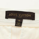 LOUIS VUITTON Pants Cotton White LV Auth 179552M-12