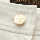LOUIS VUITTON Pants Cotton White LV Auth 179552M-3