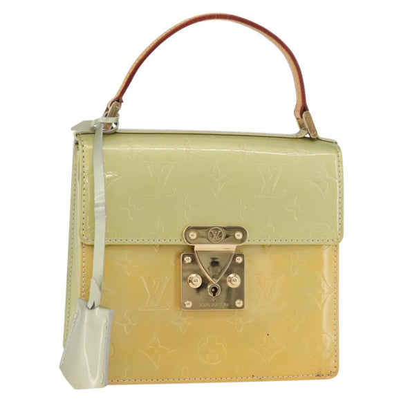 LOUIS VUITTON Monogram Vernis Spring Street Hand Bag Gris M91029 LV Auth 179560