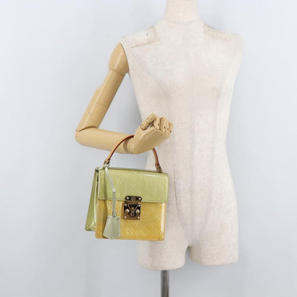 LOUIS VUITTON Monogram Vernis Spring Street Hand Bag Gris M91029 LV Auth 179560