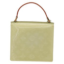 LOUIS VUITTON Monogram Vernis Spring Street Hand Bag Gris M91029 LV Auth 179560-3