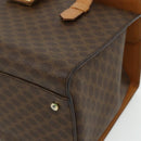 CELINE Macadam Canvas Hand Bag PVC Leather Brown Gold Auth 179567-10