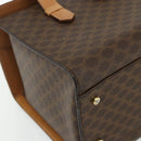 CELINE Macadam Canvas Hand Bag PVC Leather Brown Gold Auth 179567-11