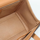 CELINE Macadam Canvas Hand Bag PVC Leather Brown Gold Auth 179567-16