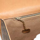CELINE Macadam Canvas Hand Bag PVC Leather Brown Gold Auth 179567-18