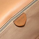 CELINE Macadam Canvas Hand Bag PVC Leather Brown Gold Auth 179567-20