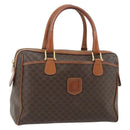 CELINE Macadam Canvas Hand Bag PVC Leather Gold Brown Auth 179568-1