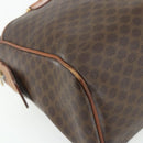 CELINE Macadam Canvas Hand Bag PVC Leather Gold Brown Auth 179568-11