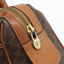 CELINE Macadam Canvas Hand Bag PVC Leather Gold Brown Auth 179568-14
