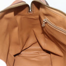CELINE Macadam Canvas Hand Bag PVC Leather Gold Brown Auth 179568-18