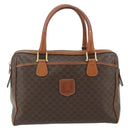 CELINE Macadam Canvas Hand Bag PVC Leather Gold Brown Auth 179568-2