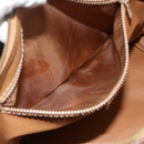 CELINE Macadam Canvas Hand Bag PVC Leather Gold Brown Auth 179568-20