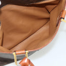 CELINE Macadam Canvas Hand Bag PVC Leather Gold Brown Auth 179568-21