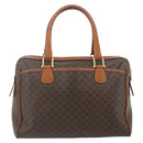 CELINE Macadam Canvas Hand Bag PVC Leather Gold Brown Auth 179568-3