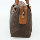 CELINE Macadam Canvas Hand Bag PVC Leather Gold Brown Auth 179568-4