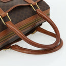 CELINE Macadam Canvas Hand Bag PVC Leather Gold Brown Auth 179568-7