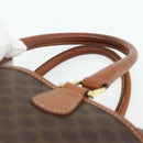 CELINE Macadam Canvas Hand Bag PVC Leather Gold Brown Auth 179568-8