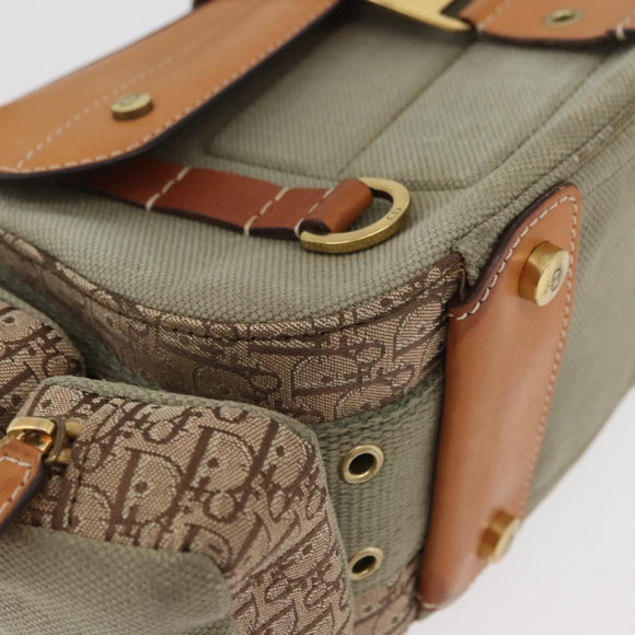 Christian Dior Street chic Shoulder Bag Canvas Beige Gold Auth 179570SAV