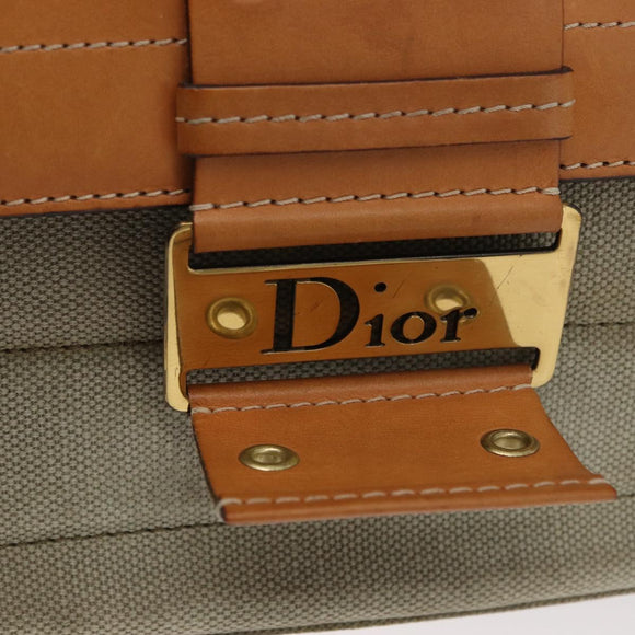Christian Dior Street chic Shoulder Bag Canvas Beige Gold Auth 179570SAV