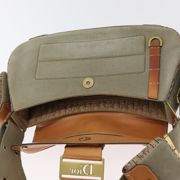 Christian Dior Street chic Shoulder Bag Canvas Beige Gold Auth 179570SAV