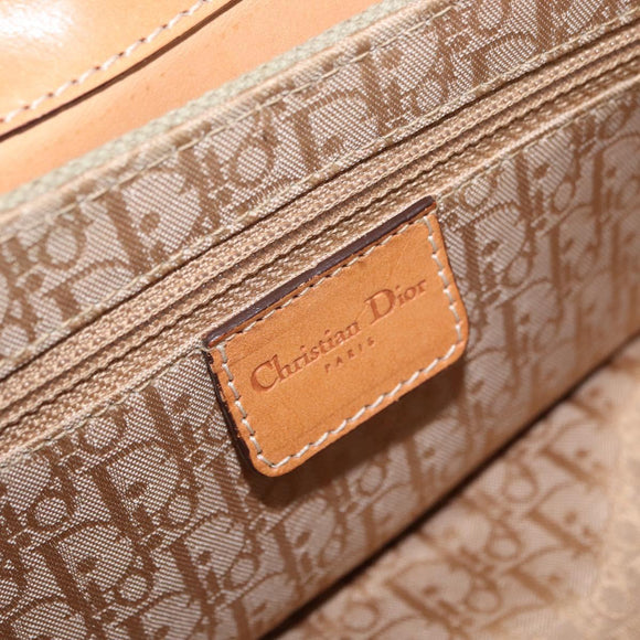 Christian Dior Street chic Shoulder Bag Canvas Beige Gold Auth 179570SAV