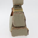Christian Dior Street chic Shoulder Bag Canvas Beige Gold Auth 179570SAV-4