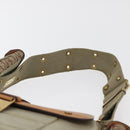 Christian Dior Street chic Shoulder Bag Canvas Beige Gold Auth 179570SAV-8