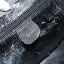 GUCCI Bamboo Hand Bag Leather Black Gold 000 3780 0289 Auth 179579-15