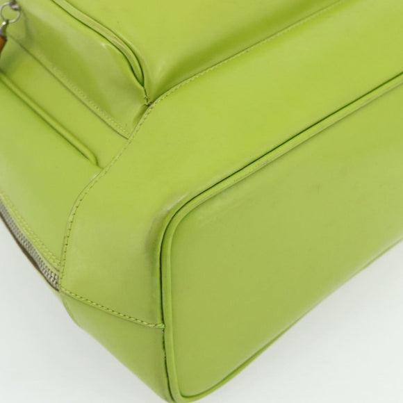 GUCCI Bamboo Body Bag Patent leather Green Gold 003 2113 0027 Auth 179580