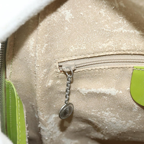 GUCCI Bamboo Body Bag Patent leather Green Gold 003 2113 0027 Auth 179580
