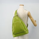 GUCCI Bamboo Body Bag Patent leather Green Gold 003 2113 0027 Auth 179580-23