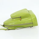 GUCCI Bamboo Body Bag Patent leather Green Gold 003 2113 0027 Auth 179580-4
