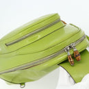 GUCCI Bamboo Body Bag Patent leather Green Gold 003 2113 0027 Auth 179580-6
