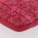 CHANEL Girl Chanel Chain Shoulder Bag Tweed Pink Gold CC Auth 179582SAM-13
