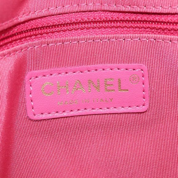 CHANEL Girl Chanel Chain Shoulder Bag Tweed Pink Gold CC Auth 179582SAM